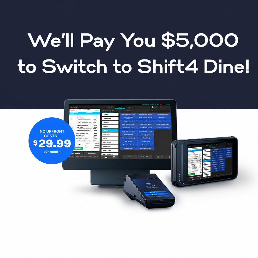 Shift4 Dine POS System — $5,000 sign-up bonus